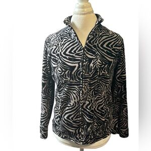 Kim Rogers Fleece Zebra Jacket Size S